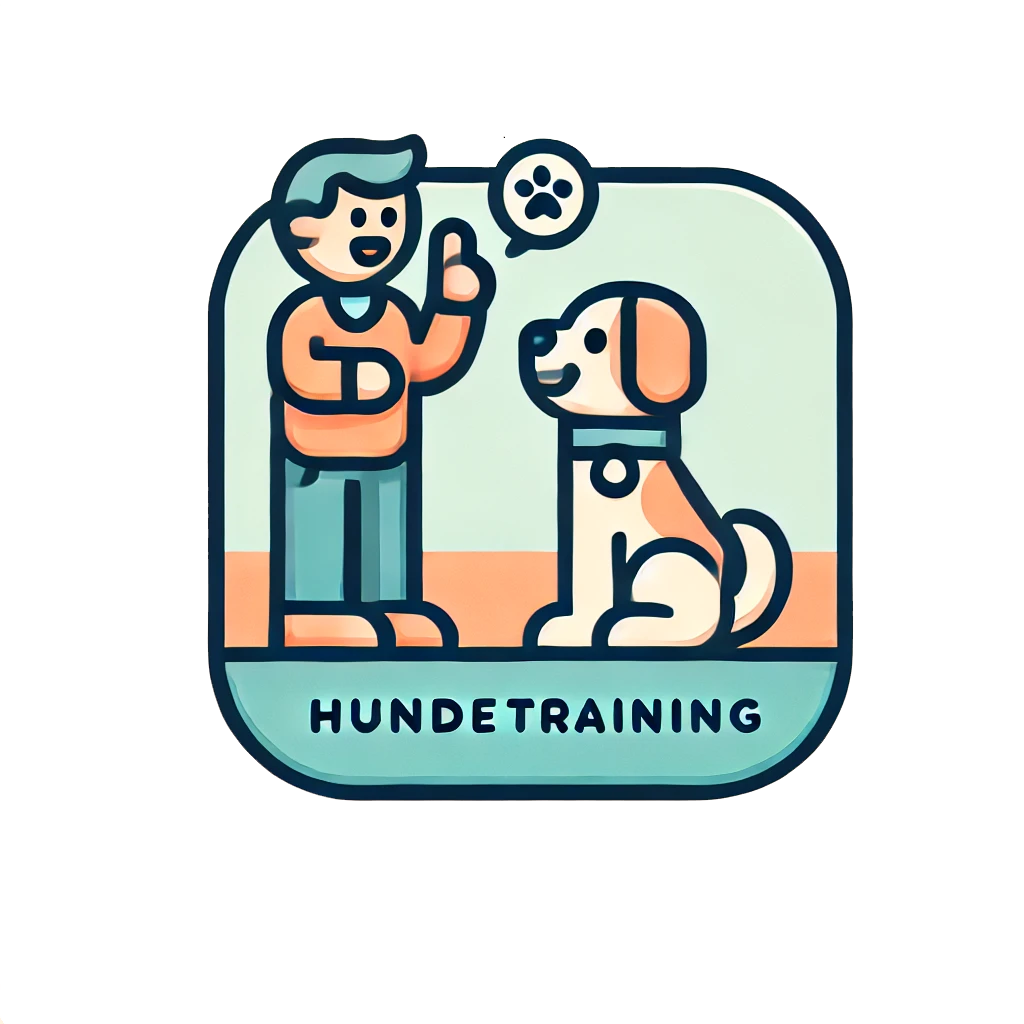 Hundetrainer arbeitet mit einem Hund an Kommandos